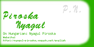 piroska nyagul business card